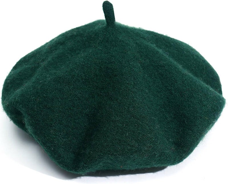 UTOWO Womens Wool French Beret Chic Solid Beanie Hat Stretchable Classic Beret - Image 2